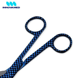 Innovamed Nouvelle arrivée Blue Checkers Lister Ciseaux à pansement en acier inoxydable 5.5 Ciseaux de chirurgie manuelle - Product Image 5