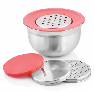 Stainless Steel German Greater <b>Bowl</b> with <b>Red</b> Color - Product Image 1