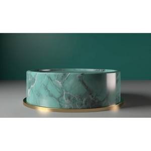 ฐาน2024หินอ่อนและโลหะ8นิ้วฐานหินอ่อนสีเขียวพร้อมขาตั้งโลหะ - Product Image 6