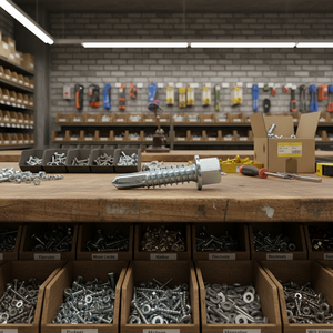 Vis auto-perceuses à tête hexagonale PDC en acier au carbone galvanisé/zinc/phosphate, métrique/pouce, classe 8, fixations de toiture, OEM - Product Image 1