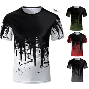 T-shirts Street Hip Pop Blanc Et Noir Imprimé Garçons Enfants Tops Hommes Vêtements Col Rond T-shirt Unisexe - Product Image 1