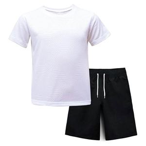 Custom Wholesale Summer Men 2 Piece Gym Compression Set Breathable Sports T-Shirt & Shorts Workout Fitness Suit - Product Image 3