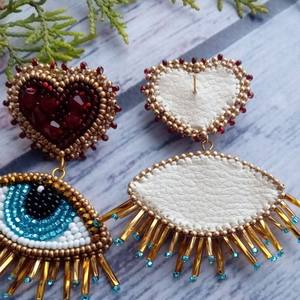 Boucles d'oreilles en perles de forme cœur, boucles d'oreilles multi-perles personnalisées, bijoux de fête pour femmes au meilleur prix, boucles d'oreilles en perles - Product Image 2