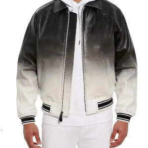 Custom <b>Men</b> Genuine <b>Leather</b> Varsity Bomber <b>Jacket</b> – Trendy Casual <b>Leather</b> Coat - Product Image 3