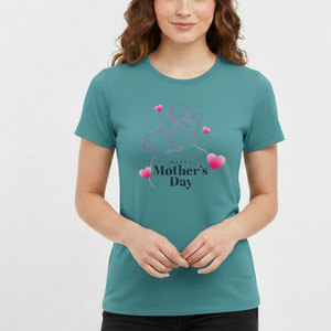 T-shirt pour la fête des mères, en coton doux de qualité supérieure, avec un imprimé graphique élégant et confortable - Product Image 1