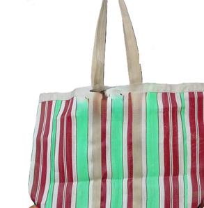 ถุงช้อปปิ้งลายโลโก้ที่กำหนดเองขนาดใหญ่เป็นมิตรกับสิ่งแวดล้อมทำจากวัสดุ PP แบบถักอย่างยั่งยืนของอินเดีย - Product Image 3