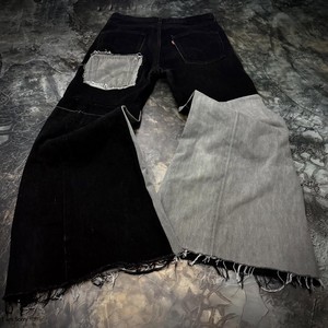 กางเกงขาบานฮิปฮอปของผู้ชายผ้าเดนิม100% ผ้าฝ้ายระบายอากาศได้ดีมีสไตล์2025 - Product Image 3