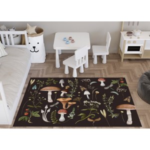 Alfombra Moderna con Estampado de Hongos, Colorida, Gruesa, Personalizada, Linda, Alfombra de Chenilla - Product Image 2