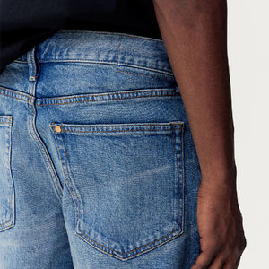 Short en jean d'été pour hommes de haute qualité Style vintage de rue haute écologique coupe ample en détresse lavé intelligent déchiré en gros - Product Image 4