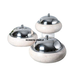 <b>Set</b> of Two Metal Hotpot Available in Custom Color Round Shape Designer Casserole Hotel Ware Hot Selling Metal Food Warmer - Product Image 4