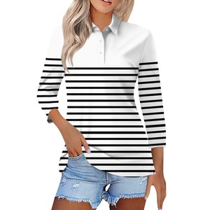 100% coton à séchage rapide chemise pour femmes élégant respirant imprimé polos Top qualité en gros polos pour femmes - Product Image 6