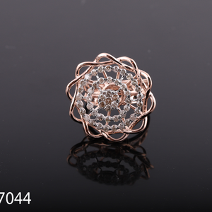 D'VINS JEWELS 18K Rose Gold Plated Diamond Ring Lab Grown Brilliant Cut Women's Engagement Wedding Anniversary Party Jewelry - Product Image 3