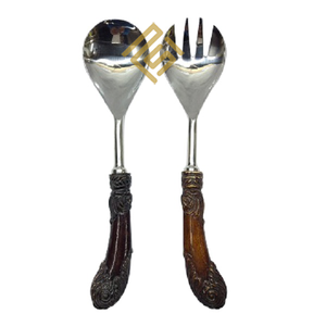 Juego de vajilla de acero inoxidable Abridor personalizado Superventas Cuerno Hueso Resina Mango de metal Alta calidad Personalizar Diseño Colección Lujo - Product Image 1