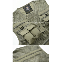 Gilet de randonnée pour homme, en maille respirante, ajouré, camouflage, pour journaliste, photographe, pêcheur, veste de camping, veste de chasse