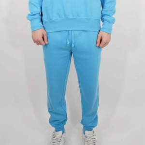 Conjunto de chándal informal Unisex de Color azul liso de talla grande de nuevo estilo, conjunto de Fitness personalizable de secado rápido y transpirable para Unisex - Product Image 4