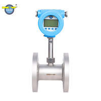 Medidor de Flujo Tipo Turbina de Acero Inoxidable con Pantalla Digital 4-20mA RS485 Modbus para Líquidos de Baja Viscosidad, Agua, Diésel