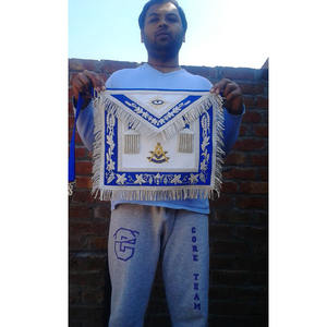 Masonic Regalia Past Master Apron Golden & <b>Silver</b> Bullion Wire Fine Quality ROYAL ARCH PAST HIGH PRIEST APRON High Quality 2026 - Product Image 4