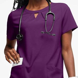 Uniformes hospitaliers extensibles à logo personnalisé, ensembles de gommage de soins infirmiers médicaux de beauté à la mode/vestes de marque privée - Product Image 2