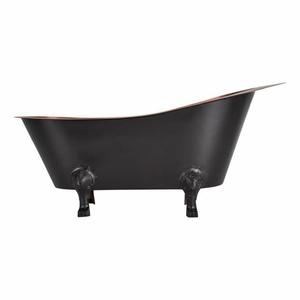 Baignoire attrayante en cuivre pur avec pieds en laiton et forme personnalisée parfaite pour les accessoires de salle de bain haut de gamme - Product Image 6