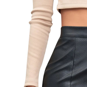 Jupes en cuir pour femmes sur mesure, fournisseur OEM, jupe en cuir de mouton véritable, respirante, mode, production de marque privée pour femmes - Product Image 3