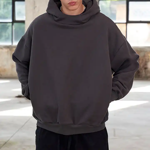 Vêtements de sport Sweat à capuche en peluche Pull à capuche en peluche Logo personnalisé Couleur unie Sweats à capuche surdimensionnés pour hommes - Product Image 6