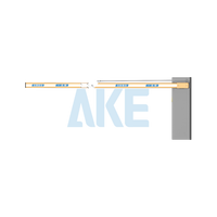 Barrière automatique à bras droit AKE pour contrôle d'accès des véhicules, gestion d'entrée/sortie de stationnement et de péage extérieur