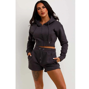 Oversized Drop-Shoulder 2-Piece Set Casual Vintage Hoodie <b>Joggers</b> Pants Lace Solid Pattern Blank Sweatpants <b>Sequined</b> Patches - Product Image 6