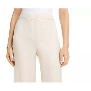 Pantaloni Alfani da Donna a Gamba Larga Marroni a Vita Alta Stile Classico Casual Taglia XL Chiusura con Elastico in Vita Traspiranti con Tecnica Stropicciata - Product Image 2