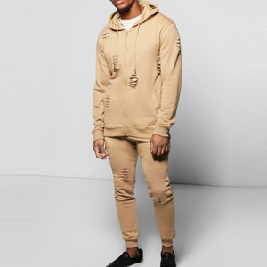 Conjunto de chándal de lavado ácido de gran tamaño para hombre 100% algodón estampado desgastado de alta calidad accesorio de temporada de invierno venta al por mayor de baja tasa - Product Image 1