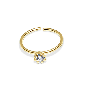 Joyería Piercing Fina Universal de Oro con Piedra CZ - Product Image 1