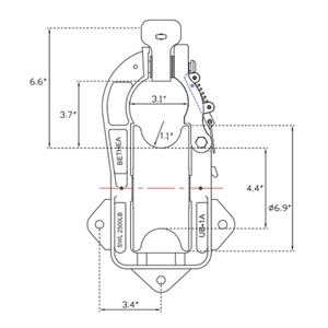 Poulie de tirage universelle industrielle autobloquante pour la pose de conducteurs en construction de lignes électriques - Product Image 4