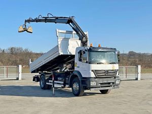 Camión grúa Mercedes-Benz Axor 1828 4x2 usado del 2007 con pluma hidráulica y caja basculante - Product Image 1