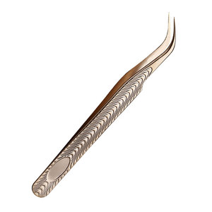 Pinzas de pestañas de acero inoxidable, pinzas para instrumento de belleza con logotipo personalizado, Color sólido, venta al por mayor - Product Image 1