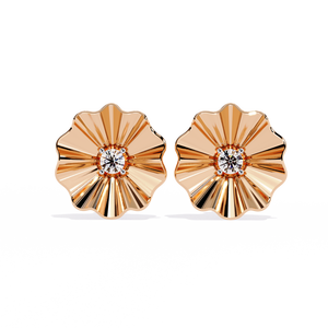 Magnifiques boucles d'oreilles en or 18 carats avec diamant de laboratoire pour cadeau - Product Image 3