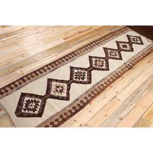 Tapis turc de 3,1 x 10,6 pieds, tapis oriental vintage brun - Product Image 2