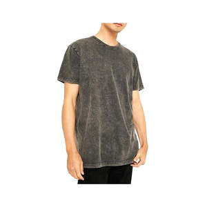 Venta al por mayor de fábrica de alta calidad de encargo de la pantalla impresa 100% algodón lavado ácido transpirable secado rápido Boxy suelta Camiseta para los hombres - Product Image 1