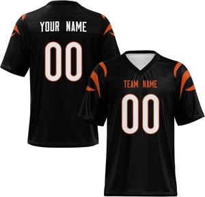 Maillots de football américain personnalisés OEM 2026 à séchage rapide 100 % polyester avec impression par transfert thermique, logo d'équipe et numéros courts - Product Image 1