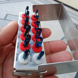 Kit de brocas quirúrgicas dentales de precisión, Manual de Metal, 6 uds., instrumentos, fresas de osseodensificación de acero inoxidable, certificado CE, Clase I - Product Image 4