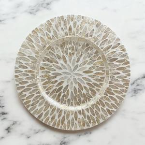 MOP coquilles assiettes de chargeur top vente mosaïque capiz perle napperon nacre de perles incrustation plaque tapis - Product Image 5