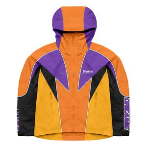 Chaqueta de nailon personalizada de primera calidad con cremallera, ligera, impermeable, transpirable, cortavientos, conjunto de chándal de entrenamiento para mujer - Product Image 1