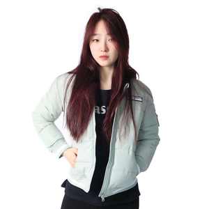 Factory Wholesale Winter Women's Customizable Zippered Jacket Breathable Quilted Outerwear with Woven Style and Hooded <b>Padding</b> - Product Image 5