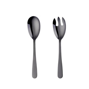 Service à salade plaqué or avec poignée enduite noire, nouveau Design, service à salade en métal, prix de gros, derniers couverts, nouveaux couverts - Product Image 5