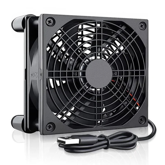 High Airflow Quiet 5V USB Power DIY Computer Cooler 120mm Router Cooling Fan Computer Case Laptop CPU Ball Bearing 4pin 42 CFM