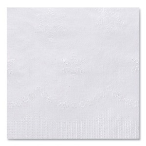 Boardwalk BWK8321 15 In. X 17 In. 2-Ply Disposable Dinner Napkins White 1/8-Fold Pack of 10/Carton - Product Image 6