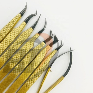 Pince à épiler professionnelle en acier inoxydable coloré sur mesure, à pointe fine, avec prise ferme, de haute qualité et durable pour cils - Product Image 2