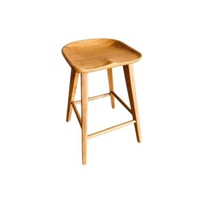 Chaises de restaurant en teck ancien de qualité, design minimaliste moderne et pieds hauts - Product Image 1