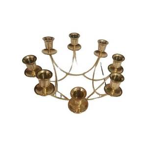 Bougeoir en aluminium fini antique de qualité supérieure Décor de Noël élégant pour salon et table à manger Configuration festive - Product Image 6