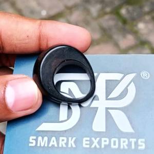 Bague audacieuse en corne de buffle naturelle, écologique, polie, noire, faite à la main, bijou de déclaration moderne - Product Image 4