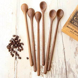 Cuillère en bois d'acacia écologique meilleure vente en gros cuillères à soupe de dîner naturelles cuillères à manger en bois - Product Image 4