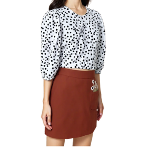 Camisa elegante de verano con lunares para mujer de Vietnam, ropa de calle informal personalizable, tejida, lavable, sostenible, OEM, ODM, superventas para primavera - Product Image 4